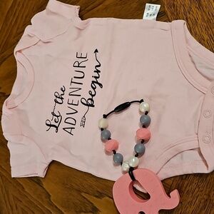 Garanimals Misc Onsies(4) with Elephant Teether